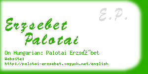 erzsebet palotai business card